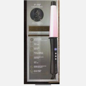 BRAND NEW REMINGTON PRO PEARL CERAMIC 1”-1.5” CURLING WAND INFUSED BARREL